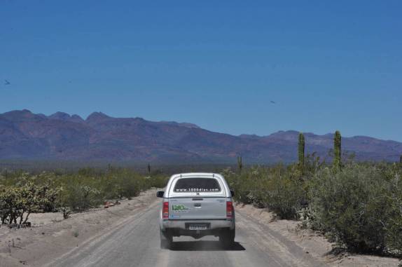 Chegando à Sierra de Santa Marta, região de San Ignacio, no deserto Vizcaino (Baja California - México)